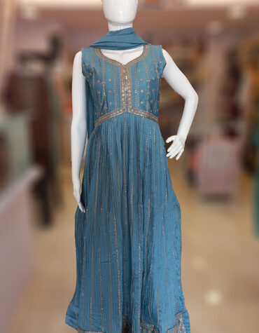 Silk Gown with Dupatta – 1335