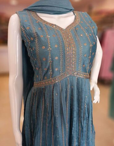 Silk Gown with Dupatta – 1335
