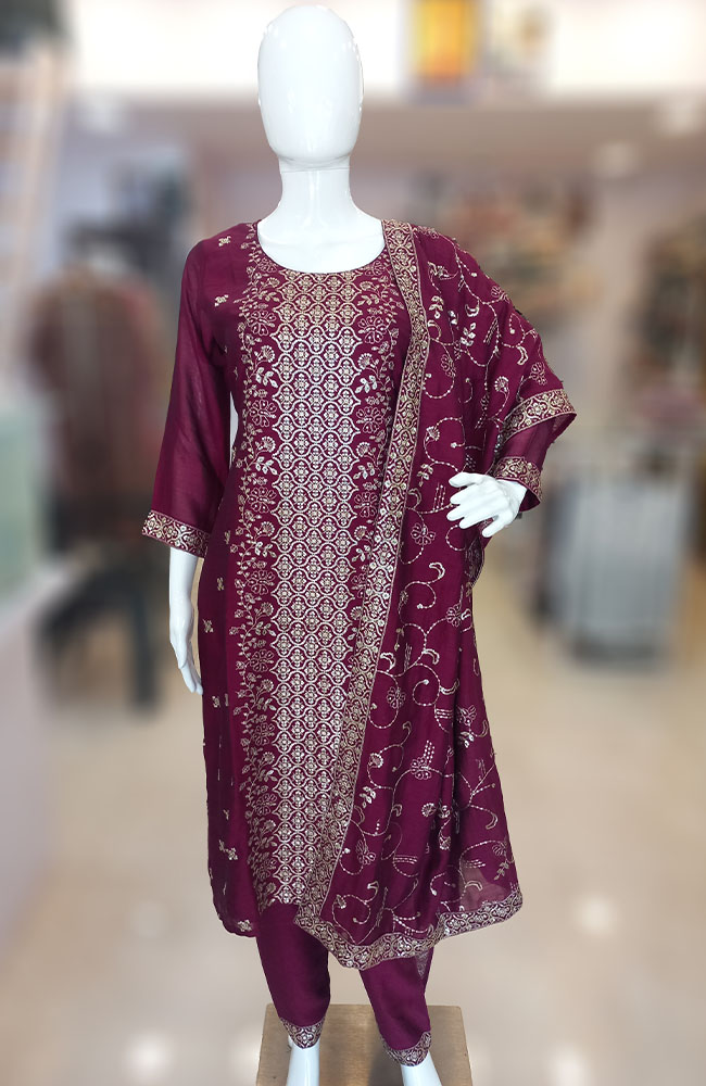 Latest Embroidered Party Wear Kurti Pant